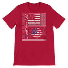 Load image into Gallery viewer, 4th Of July Shirt, Just An All American Small Town Girl Sunflower - Unisex T-Shirt - Red