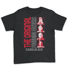 Load image into Gallery viewer, Original Founding Fathers Shirt, Chief Joseph, Sitting Bull, Geronimo - Youth Tee - Black