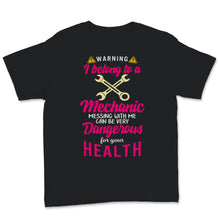 Load image into Gallery viewer, Valentines Day Shirt For Mechanic Wife Girlfriend Cute Warning I
