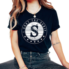 Load image into Gallery viewer, Graphic Designer Shirt, I Shot The Serif Tee, Funny Web Designer - Unisex T-Shirt - Black