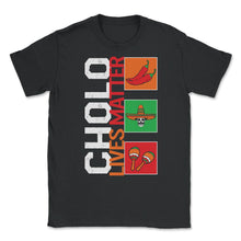 Load image into Gallery viewer, Cinco De Mayo, Cholo Lives Matter Funny Mexican Skull Wearing Hat May - Unisex T-Shirt - Black