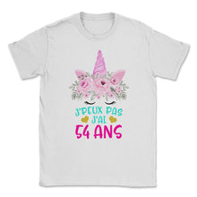Load image into Gallery viewer, Enfant T Shirt 54 Ans Fille Anniversaire Cadeau Licorne T Shirt copy - Unisex T-Shirt - White