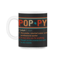 Load image into Gallery viewer, Poppy Noun Shirt, Poppy Definition Tee, Best Grandpa Gift, Retired - 11oz Mug - Black on White