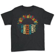 Load image into Gallery viewer, You Look Funny With Your Head Turned Like That Shirt, Funny Saying - Youth Tee - Black