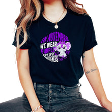 Load image into Gallery viewer, Epilepsy Awareness Shirt, In November We Wear Purple Elephant Tee, - Unisex T-Shirt - Black
