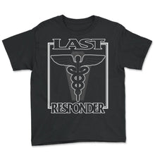 Load image into Gallery viewer, Embalmer Shirt, Last Responder Coffin Vintage Tee, Embalmer Gift - Youth Tee - Black