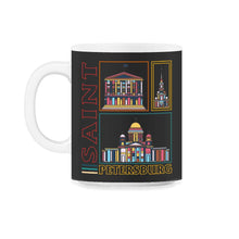 Load image into Gallery viewer, Saint Petersburg Russia Shirt, Saint Petersburg Vacation Travel - 11oz Mug - Black on White