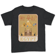 Load image into Gallery viewer, Egyptian Shirt, Egypt Tee, Ancient Egyptians Pyramid Gift Ideas, - Youth Tee - Black