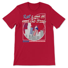 Load image into Gallery viewer, 4th Of July Shirt, Let's Get Lit And Go Bang Fireworks USA - Unisex T-Shirt - Red