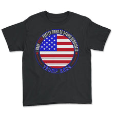Load image into Gallery viewer, I Have PTSD Pretty Tired Of Stupid Democrats Trump 2024 Shirt, Donald - Youth Tee - Black