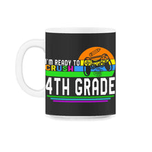 Load image into Gallery viewer, Back to School Shirt, I'm Ready To Crush 4th Grade Controller Tee, - 11oz Mug - Black on White