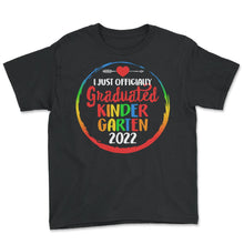Load image into Gallery viewer, Kindergarten Shirt, I Just Officially Graduated, Pre-K Graduation - Youth Tee - Black