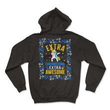 Load image into Gallery viewer, World Down Syndrome Day Shirt, Extra Chromosome Dabbing Unicorn Down - Hoodie - Black