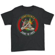Load image into Gallery viewer, Black Lives Matter Shirt, Juneteenth June 19 1865 Tee, African - Youth Tee - Black