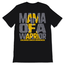 Load image into Gallery viewer, Mama of A Warrior Childhood Cancer awareness Gold Ribbon Mom Grandma