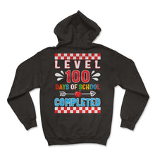 Load image into Gallery viewer, School Shirt, Level 100 Days Of School Completed Tee, Back To School - Hoodie - Black