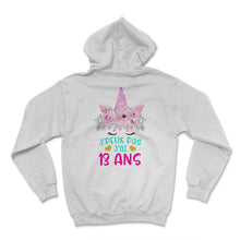 Load image into Gallery viewer, Enfant T Shirt 13 Ans Fille Anniversaire Cadeau Licorne T Shirt copy - Hoodie - White