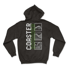 Load image into Gallery viewer, Roller Coaster Shirt, Coaster Buddies Funny Tee, Rollercoaster Lover - Hoodie - Black