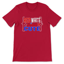 Load image into Gallery viewer, 4th Of July Shirt, Red White And Cute Fireworks Independence Day - Unisex T-Shirt - Red