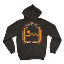 Load image into Gallery viewer, Mountain Shirt, Lake Placid New York Vintage Tee, Lake Vacation - Hoodie - Black
