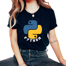 Load image into Gallery viewer, Programmer Shirt, Python Programming Language Tee, Software - Unisex T-Shirt - Black