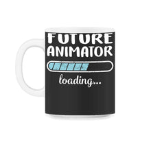 Load image into Gallery viewer, Future Animator Loading T Shirt - 11oz Mug - Black on White