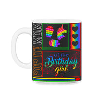 Load image into Gallery viewer, Pop It Shirt, Mom Of The Birthday Girl Unicorn Cute Tee, Proud Mom - 11oz Mug - Black on White