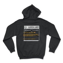 Load image into Gallery viewer, Lunch Lady Definition Arrow Heart Shirt, Cafeteria Worker Gift, - Hoodie - Black