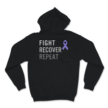Load image into Gallery viewer, Eating Disorder Recovery Shirt Fight Recover Repeat Ed Warrior Purple