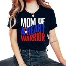 Load image into Gallery viewer, Heart Surgery Shirt, Mom Of A Heart Warrior Tee, Mother Of CHD - Unisex T-Shirt - Black