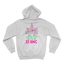Load image into Gallery viewer, Enfant T Shirt 22 Ans Fille Anniversaire Cadeau Licorne T Shirt copy - Hoodie - White