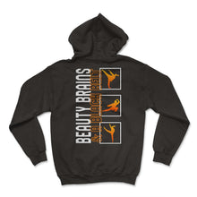 Load image into Gallery viewer, Karate Shirt, Beauty Brains And Blackbelt Tee, Fighter Karate Player - Hoodie - Black