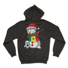 Load image into Gallery viewer, Soccer Boy Dabbing Snowman Christmas Jersey Senegal Shirt, Football - Hoodie - Black