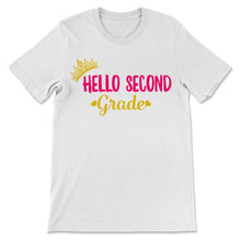 Load image into Gallery viewer, Hello Second Grade Student Teacher Colorful Back To School Gold Crown