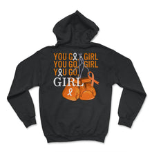 Load image into Gallery viewer, MS Awareness Shirt, You Go Girl Multiple Sclerosis Boxing Gloves - Hoodie - Black