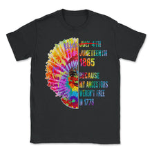 Load image into Gallery viewer, Juneteenth Shirt, Black Women Gift, Natural Hair Afro Word Art, Afro - Unisex T-Shirt - Black