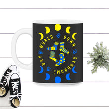 Load image into Gallery viewer, World Down Syndrome Day Shirt, Socks Down Right Awareness, Trisomy 21 - 11oz Mug - Black on White