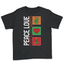 Load image into Gallery viewer, Cinco De Mayo Shirt, Peace Love Down To Fiesta, May 5th Mexican - Youth Tee - Black