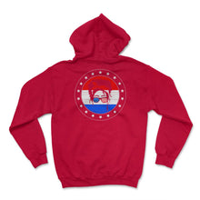 Load image into Gallery viewer, 4th Of July Shirt, Black Girl African American Afro Flag Independence - Hoodie - Red