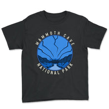 Load image into Gallery viewer, Mammoth Cave National Park Shirt, Retro Cave Park Vintage Hiking Gift - Youth Tee - Black