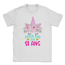 Load image into Gallery viewer, Enfant T Shirt 81 Ans Fille Anniversaire Cadeau Licorne T Shirt copy - Unisex T-Shirt - White