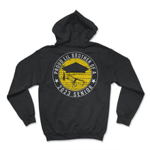 Load image into Gallery viewer, Proud Lil Brother Of A 2023 Senior School Graduation T Shirt - Hoodie - Black