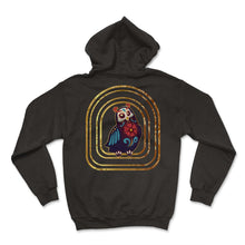 Load image into Gallery viewer, Dia De Los Muertos Shirt, Owl Sugar Skull Floral Tee, Dead Own Bird - Hoodie - Black