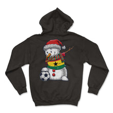 Load image into Gallery viewer, Soccer Boy Dabbing Snowman Christmas Jersey Ghana Shirt, Football - Hoodie - Black