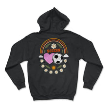 Load image into Gallery viewer, Soccer Shirt, Love Heart Soccer Tee, Soccer Gift Idea, Soccer Girls - Hoodie - Black