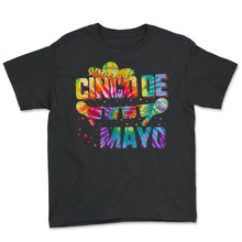 Load image into Gallery viewer, Happy Cinco De Mayo Mexican Vintage Men Women Mexico Fiesta Taco - Youth Tee - Black