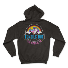 Load image into Gallery viewer, Tonsil Removal Shirt, Tonsils Out Ice Cream In Tee, Tonsillitis - Hoodie - Black