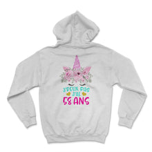 Load image into Gallery viewer, Enfant T Shirt 58 Ans Fille Anniversaire Cadeau Licorne T Shirt copy - Hoodie - White