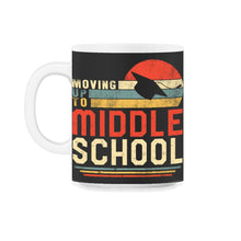 Load image into Gallery viewer, Middle School Shirt, School Graduation Hat Vintage Retro Tee, Back To - 11oz Mug - Black on White