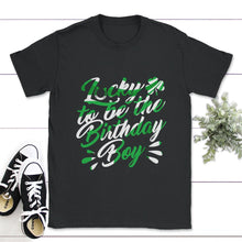 Load image into Gallery viewer, St. Patricks Day Shirt, Lucky To Be The Birthday Boy, Irish Lucky - Unisex T-Shirt - Black